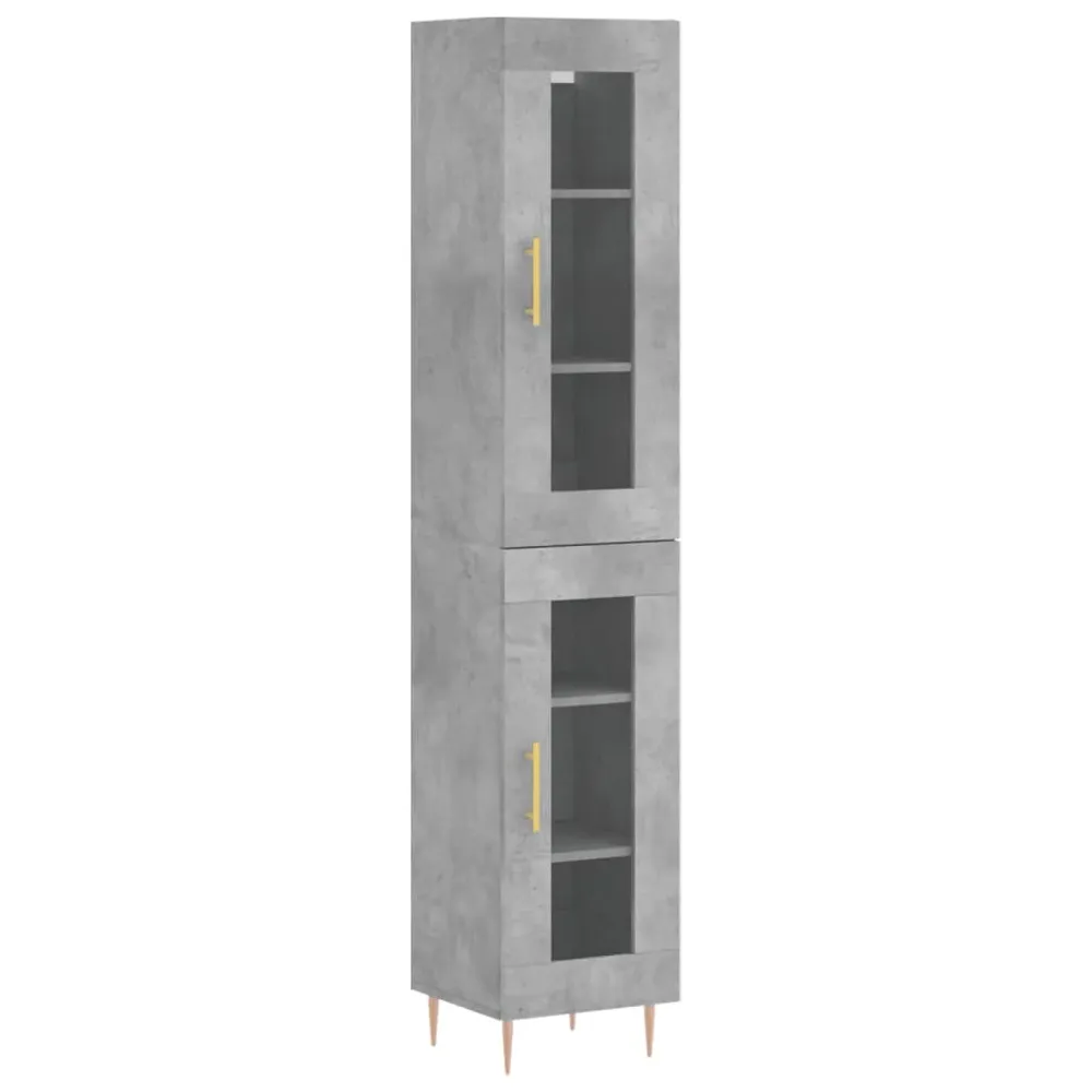 Buffet bahut commode armoire meuble de rangement organisateur cuisine salle de séjour salon haut 34,5 x 34 x 180 cm bois d...