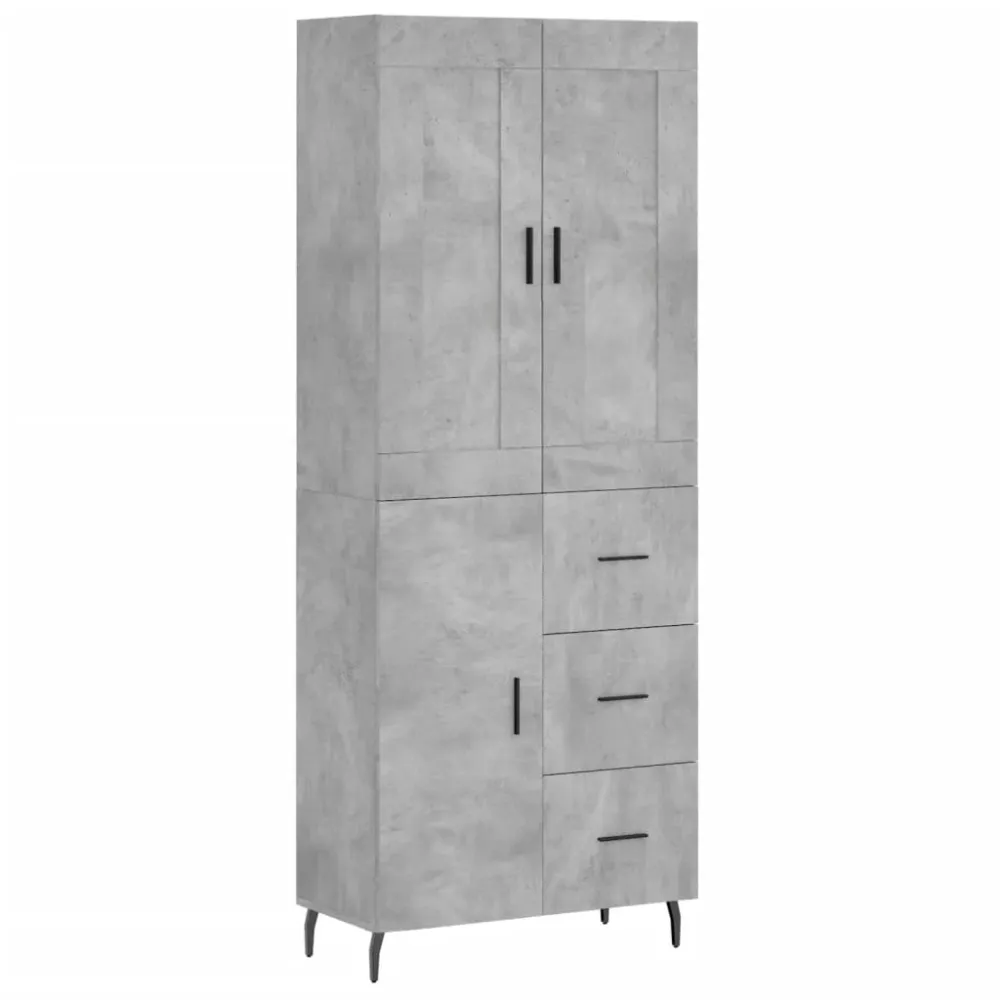 Buffet bahut commode armoire meuble de rangement organisateur cuisine salle de séjour salon haut 69,5 x 34 x 180 cm bois d...