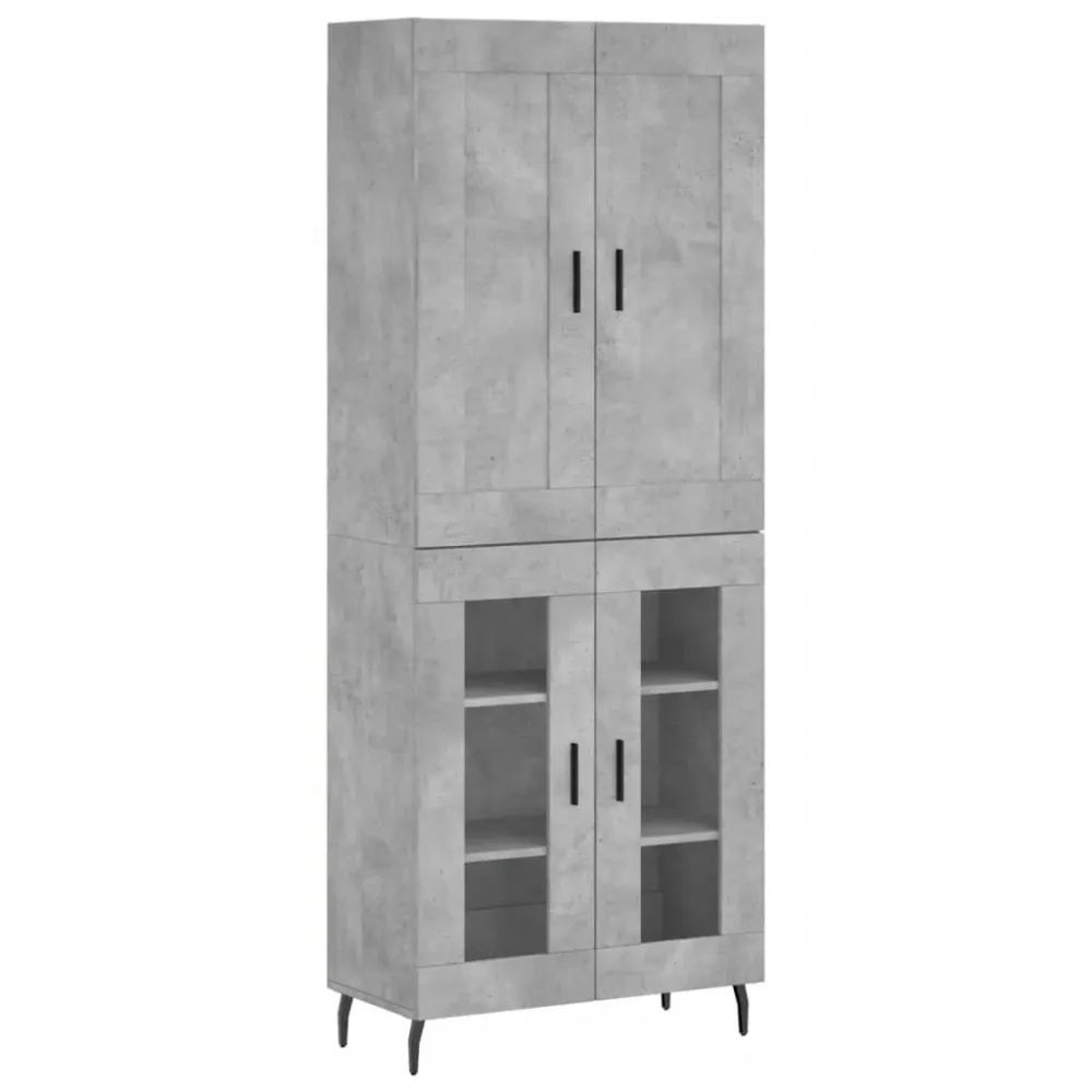 Buffet bahut commode armoire meuble de rangement organisateur cuisine salle de séjour salon haut 69,5 x 34 x 180 cm bois d...