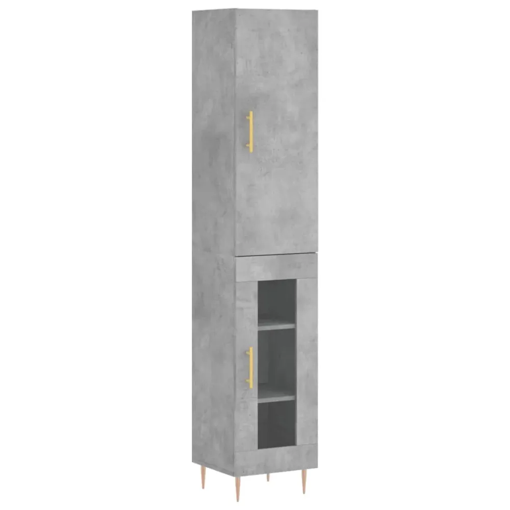 Buffet bahut commode armoire meuble de rangement organisateur cuisine salle de séjour salon haut 34,5 x 34 x 180 cm bois d...
