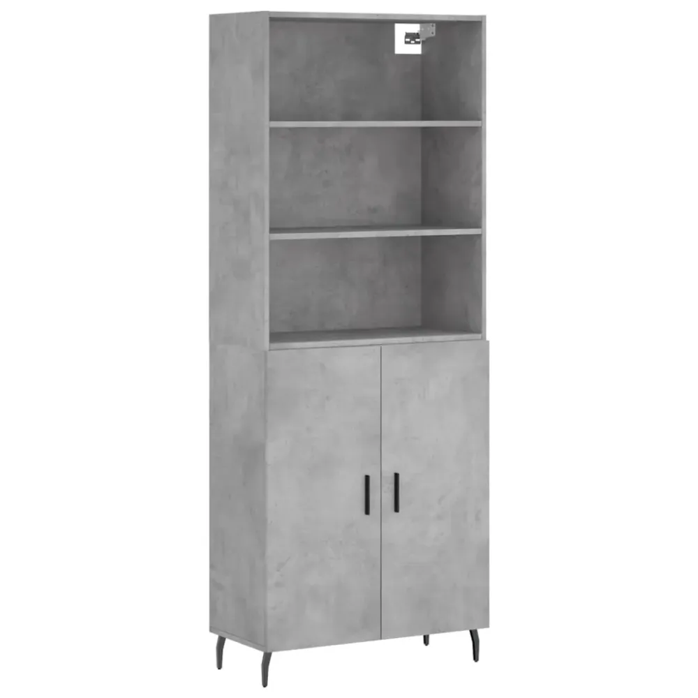 Buffet bahut commode armoire meuble de rangement organisateur cuisine salle de séjour salon haut 69,5 x 34 x 180 cm bois d...