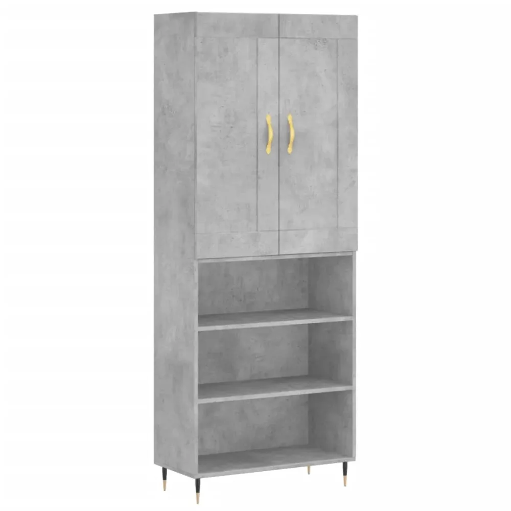 Buffet bahut commode armoire meuble de rangement organisateur cuisine salle de séjour salon haut 69,5 x 34 x 180 cm bois d...