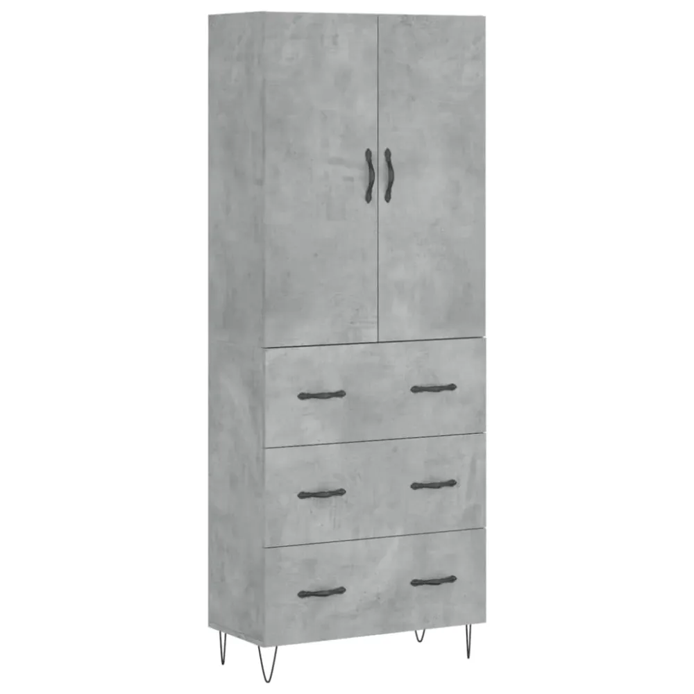Buffet bahut commode armoire meuble de rangement organisateur cuisine salle de séjour salon haut 69,5 x 34 x 180 cm bois d...