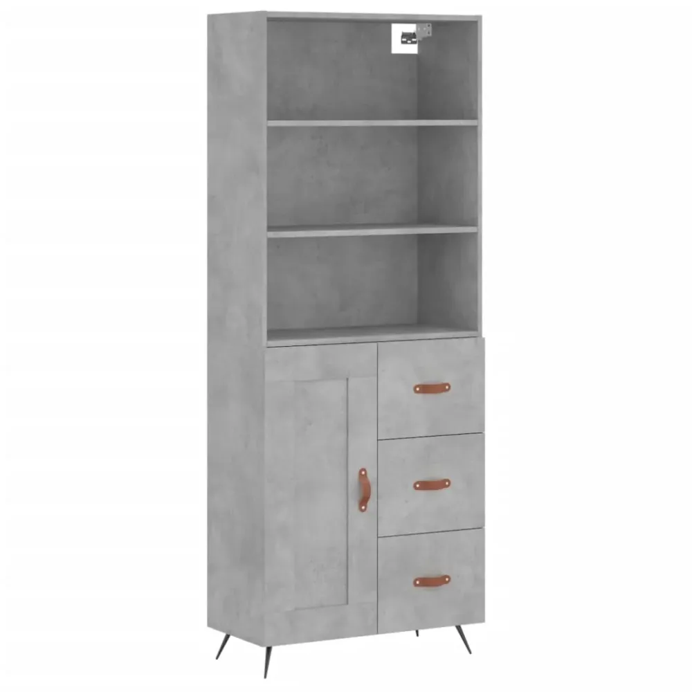 Buffet bahut commode armoire meuble de rangement organisateur cuisine salle de séjour salon haut 69,5 x 34 x 180 cm bois d...