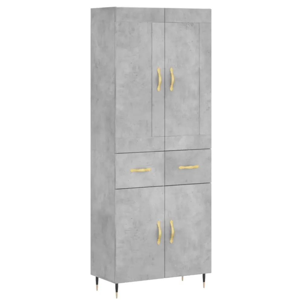Buffet bahut commode armoire meuble de rangement organisateur cuisine salle de séjour salon haut 69,5 x 34 x 180 cm bois d...