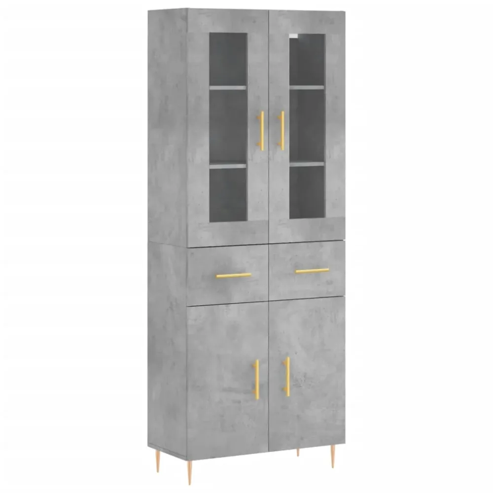 Buffet bahut commode armoire meuble de rangement organisateur cuisine salle de séjour salon haut 69,5 x 34 x 180 cm bois d...