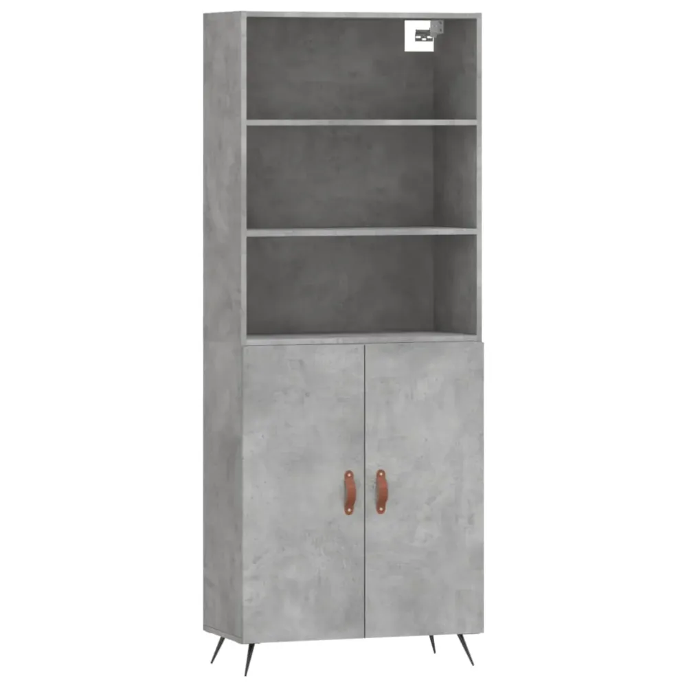 Buffet bahut commode armoire meuble de rangement organisateur cuisine salle de séjour salon haut 69,5 x 34 x 180 cm bois d...