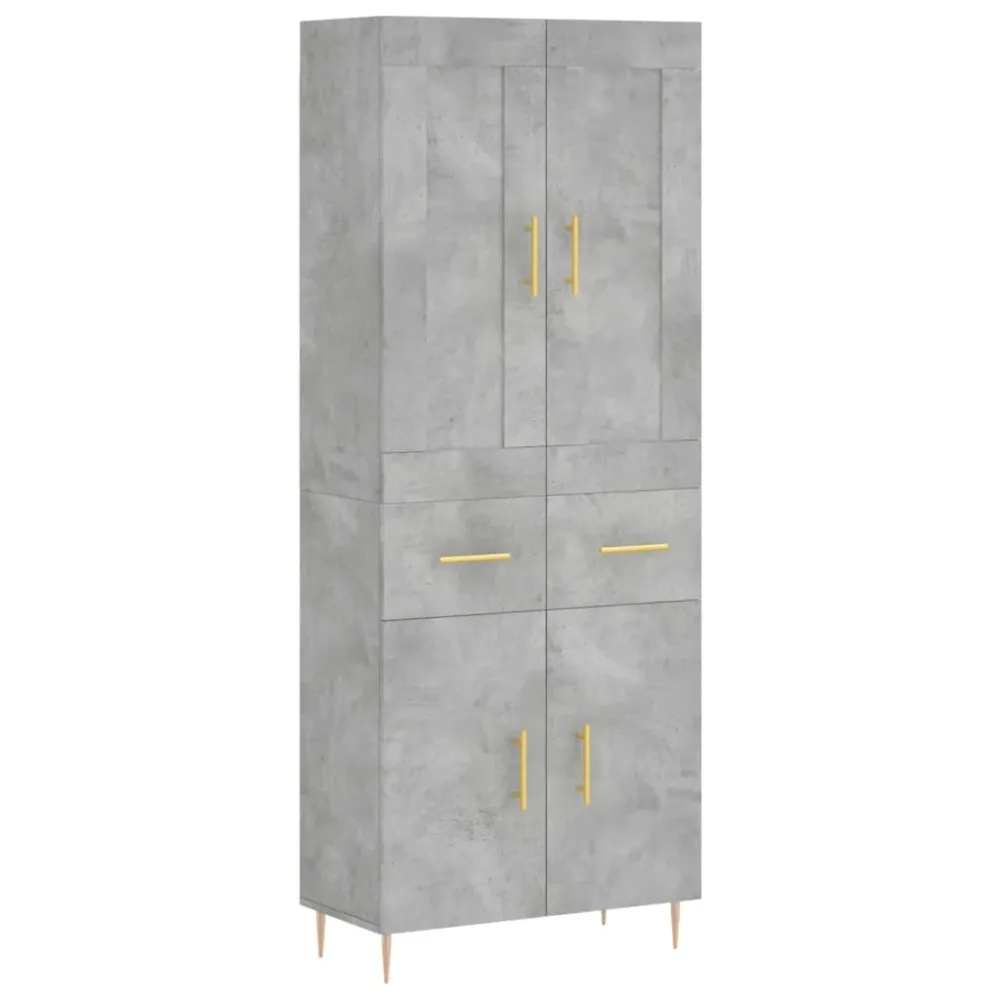 Buffet bahut commode armoire meuble de rangement organisateur cuisine salle de séjour salon haut 69,5 x 34 x 180 cm bois d...