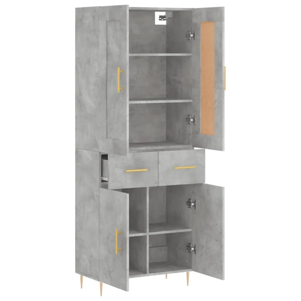 Buffet bahut commode armoire meuble de rangement organisateur cuisine salle de séjour salon haut 69,5 x 34 x 180 cm bois d...
