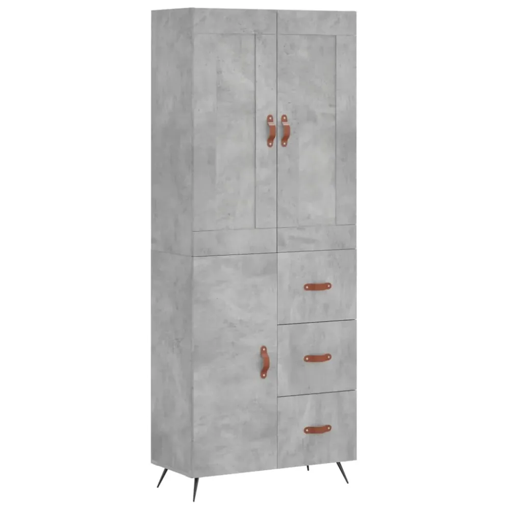 Buffet bahut commode armoire meuble de rangement organisateur cuisine salle de séjour salon haut 69,5 x 34 x 180 cm bois d...
