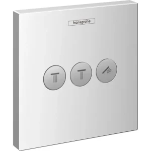 Façade robinet d'arrêt HANSGROHE ShowerSelect pour 3 sorties Chromé
