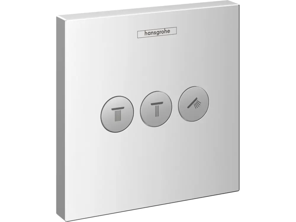 Façade robinet d'arrêt HANSGROHE ShowerSelect pour 3 sorties Chromé