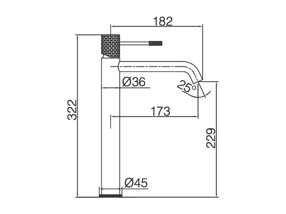 Robinet à levier unique Robinet Mitigeur de Lavabo anti-calcaire Bec Haut Or Brossé IMEX Sanizéo GENOVA BDG053-3OC