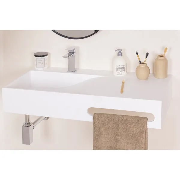 Siphon de lavabo carré en laiton