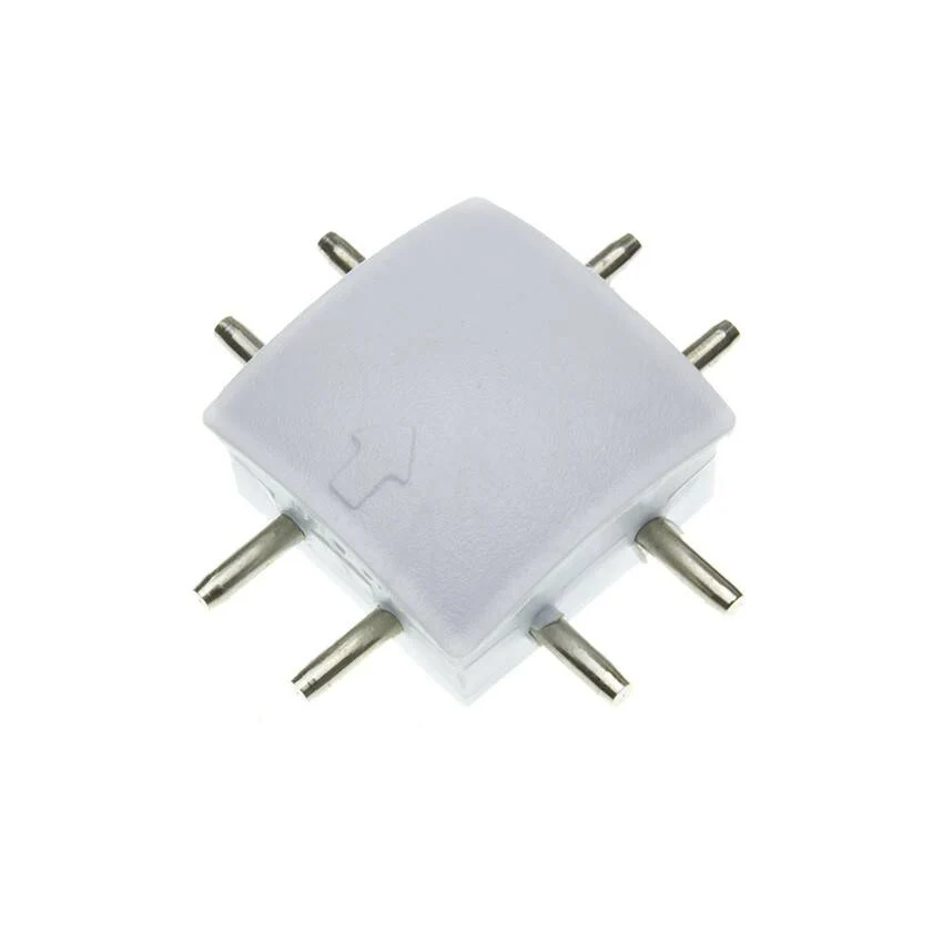 Connecteur 'X' avec ruban LED Aretha intégré dans un profilé