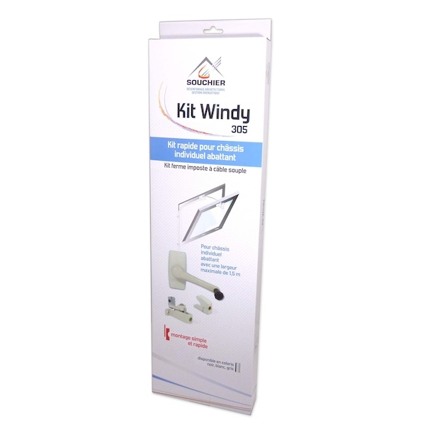 Ferme-imposte kit WINDY - 6,05 m - noir - SOUCHIER-BOULLET