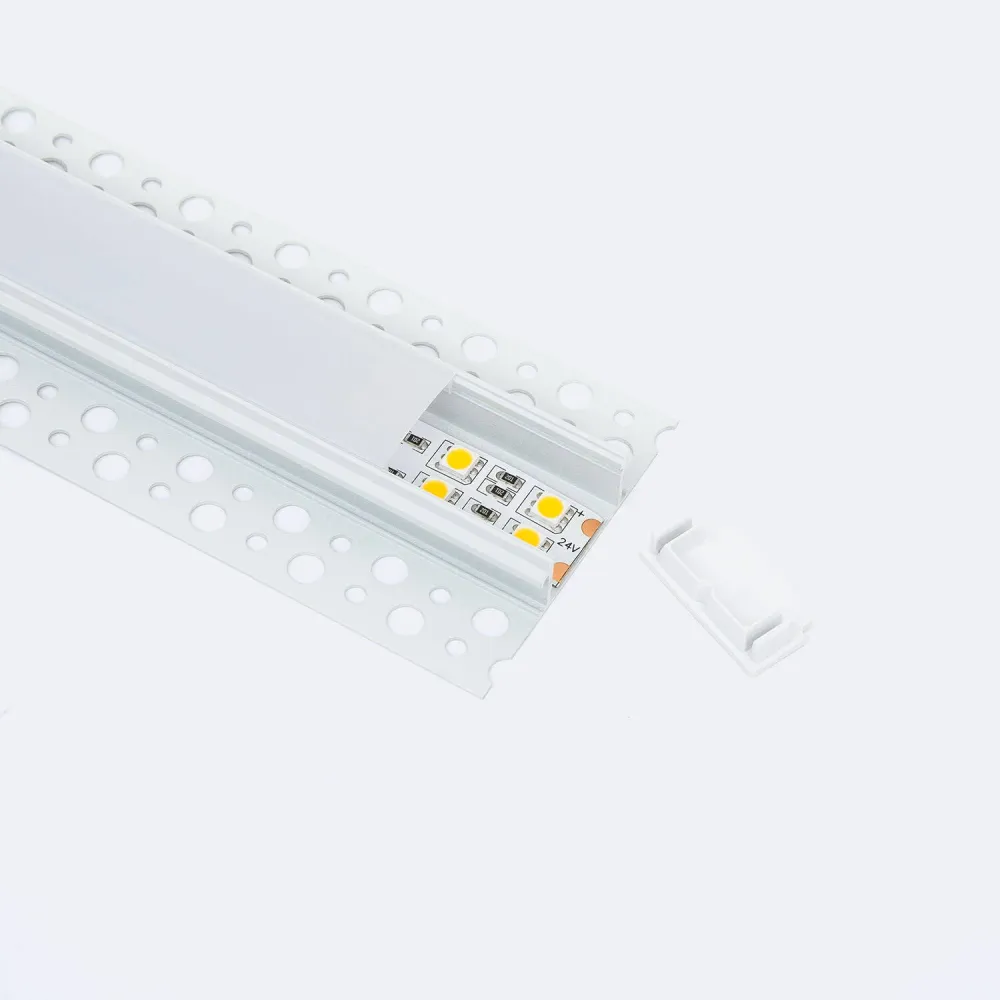 Profils en aluminium encastrés dans plâtre pour bandes LED de 20 mm