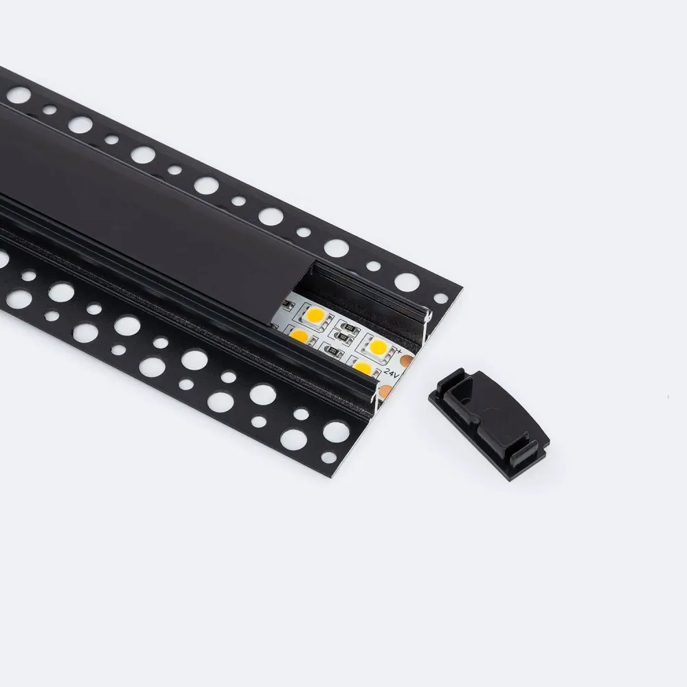 Profils en aluminium encastrés dans plâtre pour bandes LED de 20 mm