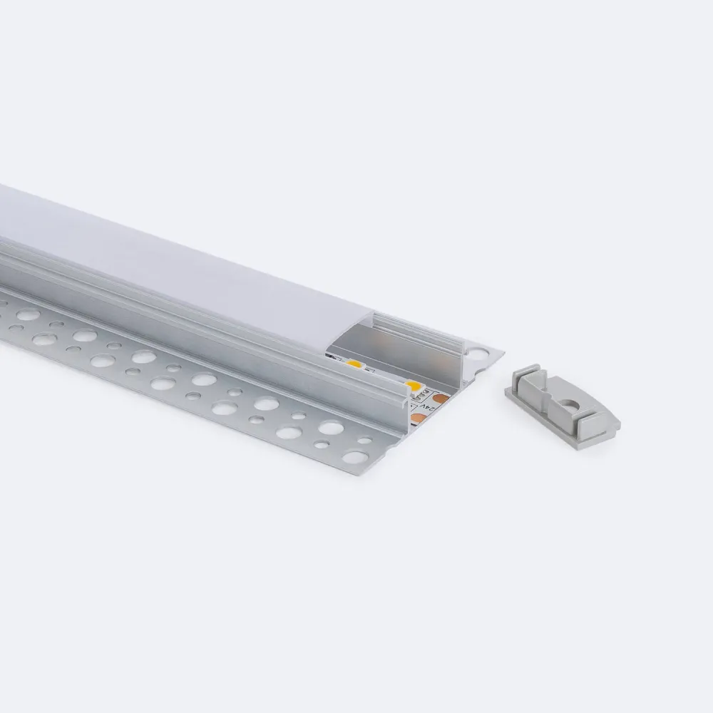Profils en aluminium encastrés dans plâtre pour bandes LED de 20 mm