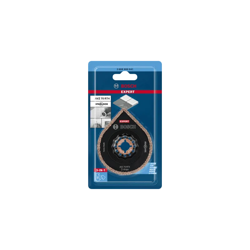 Lame EXPERT 3 MAX AVZ 70 RT4 segment à concrétion carbure pour carrelage BOSCH 2608661757