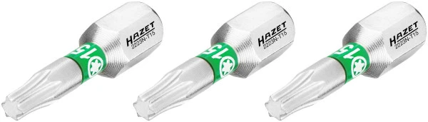 Embout Hazet 6 pans plein 63 (1/4 pouce) profil intérieur TORX® T15 nombre d'outils : 3 ouverture de clé : T15 22...