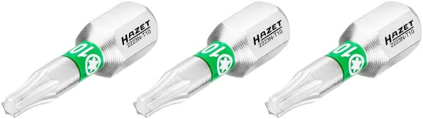 Embout Hazet 6 pans plein 63 (1/4 pouce) profil intérieur TORX® T10 nombre d'outils : 3 ouverture de clé : T10 22...