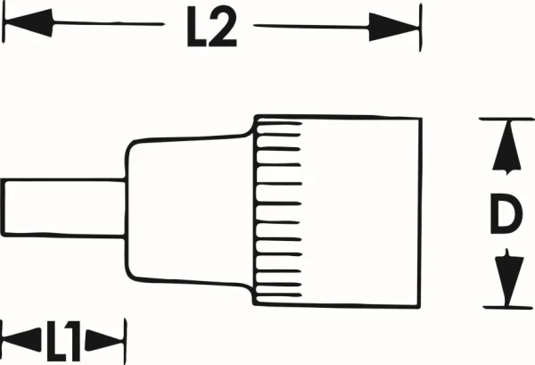 Embout de tournevis à six pans creux VIGOR carré creux 125 mm profil à six pans creux 7 mm angle de pivotement : 15-20° lo...