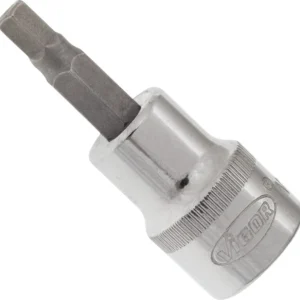 Embout de tournevis VIGOR carré creux 10 mm (3/8") profil six pans intérieur 5 mm longueur : 49 mm pour commande...
