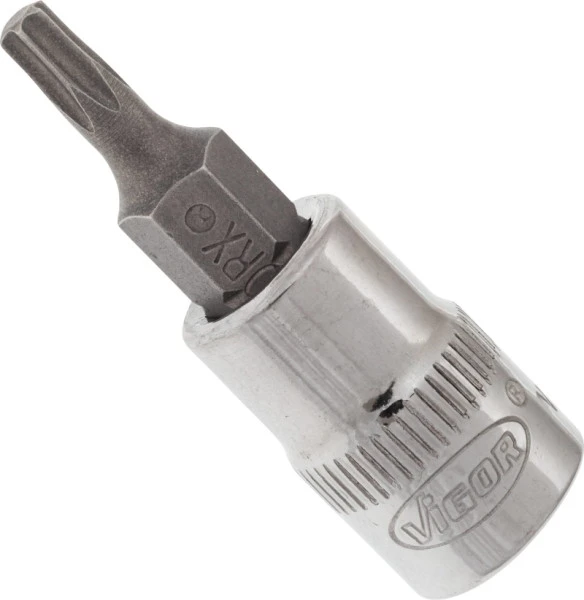 Embout de tournevis VIGOR TORX carré creux 63 mm (1/4 pouce) profil TORX interne T15 V2443N choisir à bas prix
