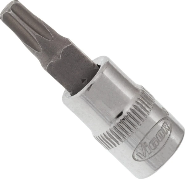 Embout de tournevis VIGOR TORX carré creux 63 mm (1/4 pouce) profil TORX interne T15 V2443N choisir à bas prix