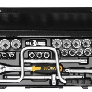 Jeu de clés à douilles ELORA 1/2 " 12 pans 26 pièces 10-32 mm 770-LMF 0770530142000 prendre à bas prix
