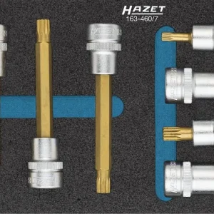 Jeu de douilles tournevis Hazet carré creux 10 mm (3/8 pouce) profil interne multident XZN M5 - M10 nombre d'outi...