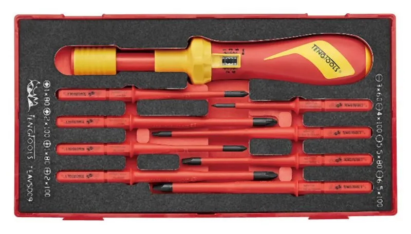 Teng Tools Jeu de tournevis dynamométriques isolés FOAM1 9 pièces TEAVSD09 se fournir à bas prix