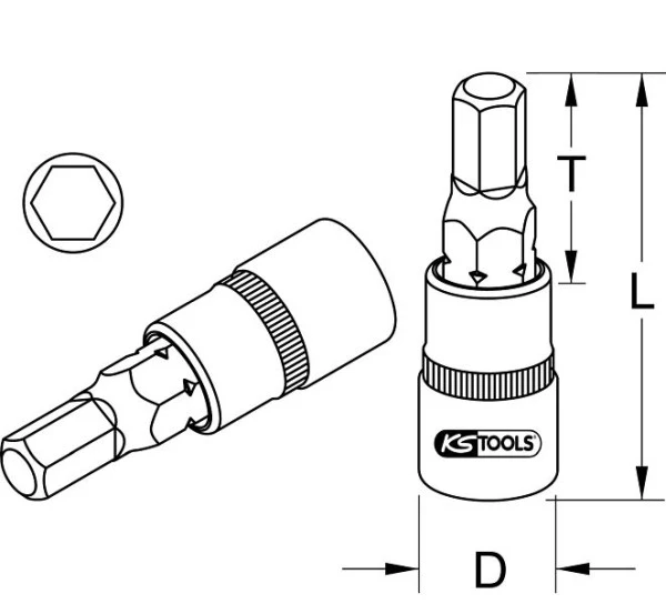 KS Tools Douille hexagonale 1/4" 1/8'' 917.1440 choisir à bas prix