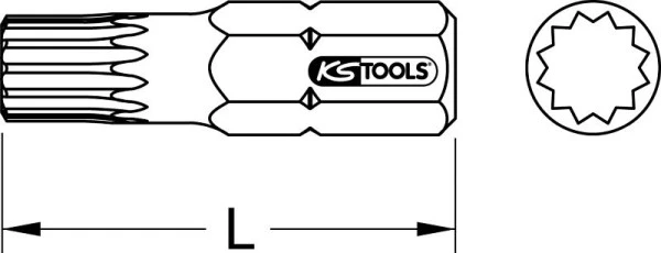 KS Tools Embout 1/4" XZN 25 mm M4 911.2341 se fournir à bas prix