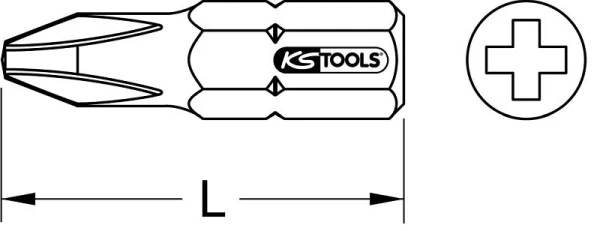 KS Tools Embout TiN 1/4" 25 mm PH1 911.2636 se procurer à bas prix