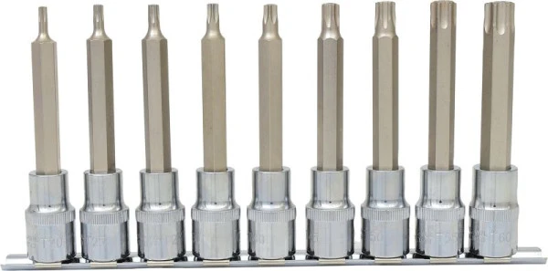 KS Tools Jeu de douilles 1/2" CHROMEplus Torx alésage longues 9 pièces TB20-TB60 918.1890 commander à bas prix