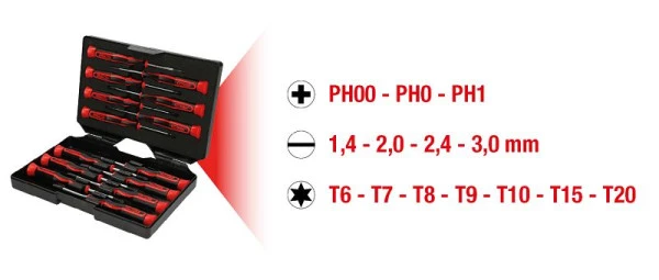 KS Tools jeu de tournevis pour mécanique de précision PH à fente Torx 14 pièces 500.7170 choisir à bas prix
