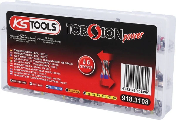 KS Tools TORSIONpower assortiment d'embouts 108 pièces 918.3108 commander à bas prix
