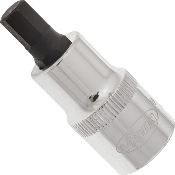 VIGOR Embout de tournevis à six pans creux carré creux 125 mm (1/2") profil à six pans creux 8 mm longueur : 55 m...