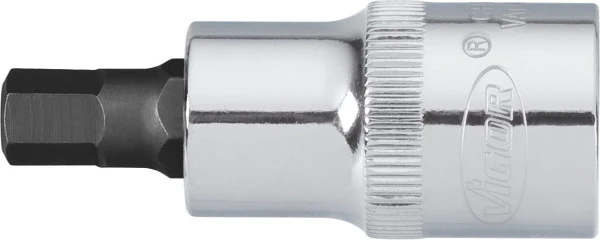 VIGOR Embout de tournevis à six pans creux carré creux 125 mm (1/2") profil à six pans creux 8 mm longueur : 55 m...