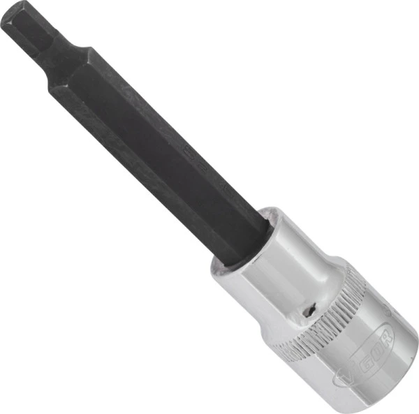 VIGOR Embout de tournevis à six pans creux carré creux 125 mm (1/2 pouce) profil à six pans creux 6 mm longueur : 100 mm l...