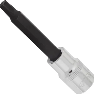 VIGOR Embout de tournevis TORX carré creux 125 mm (1/2 pouce) profil TORX interne T45 longueur : 100 mm pour fonctionnemen...