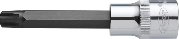 VIGOR RIBE Embout de tournevis carré creux 125 mm (1/2 pouce) profil à coin interne Ribe-CV M10 longueur : 100 mm lot de 5...