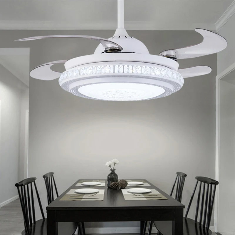 Éclairage de ventilateur suspendu circulaire accessible de 36 po de largeur, plafonnier semi-encastré à LED en acrylique b...