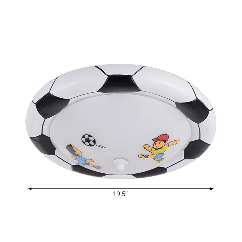 Plafonnier de chambre à coucher en forme de ballon de football, luminaire de plafond novateur et chic en acrylique