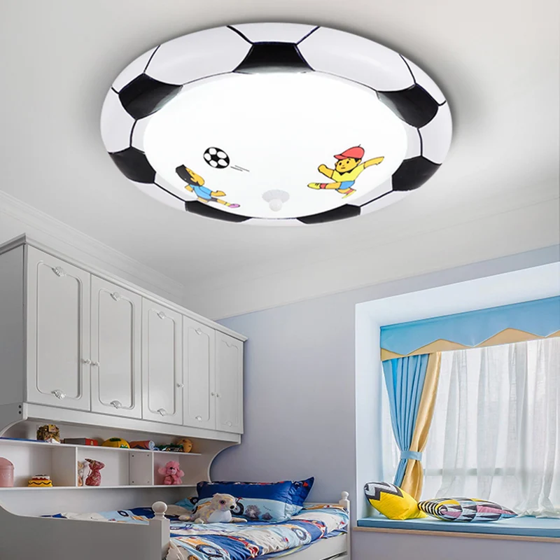 Plafonnier de chambre à coucher en forme de ballon de football, luminaire de plafond novateur et chic en acrylique