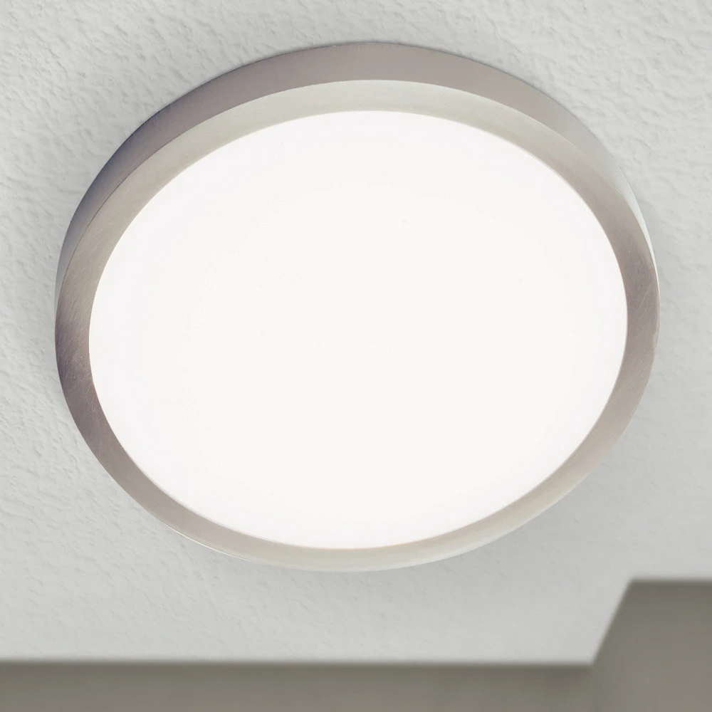 Plafonnier LED Vika, rond, titane mat, Ø 23 cm