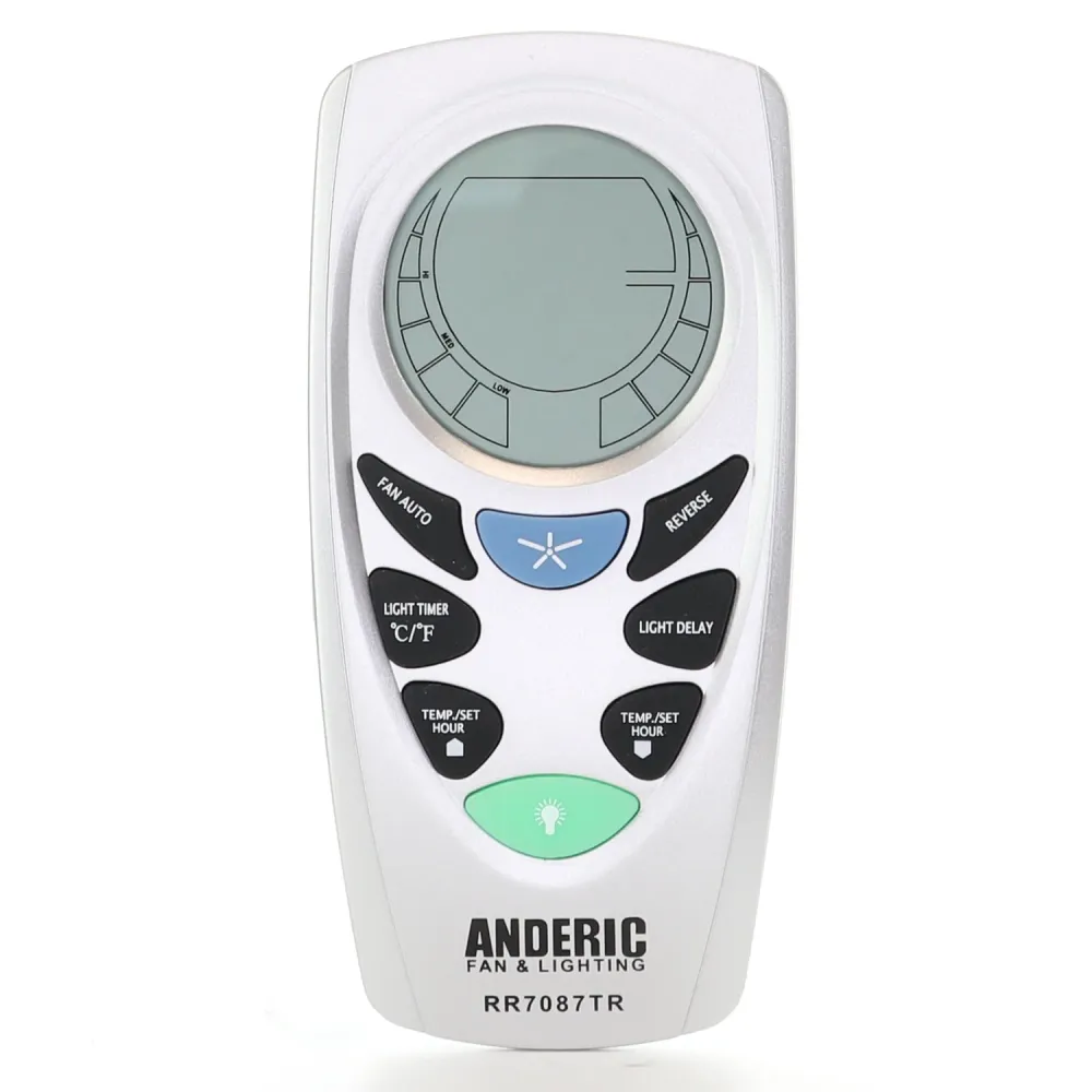 Télécommande Anderic UC7087TR avec fonction marche arrière pour ventilateur de plafond Hampton Bay - RR7087TR