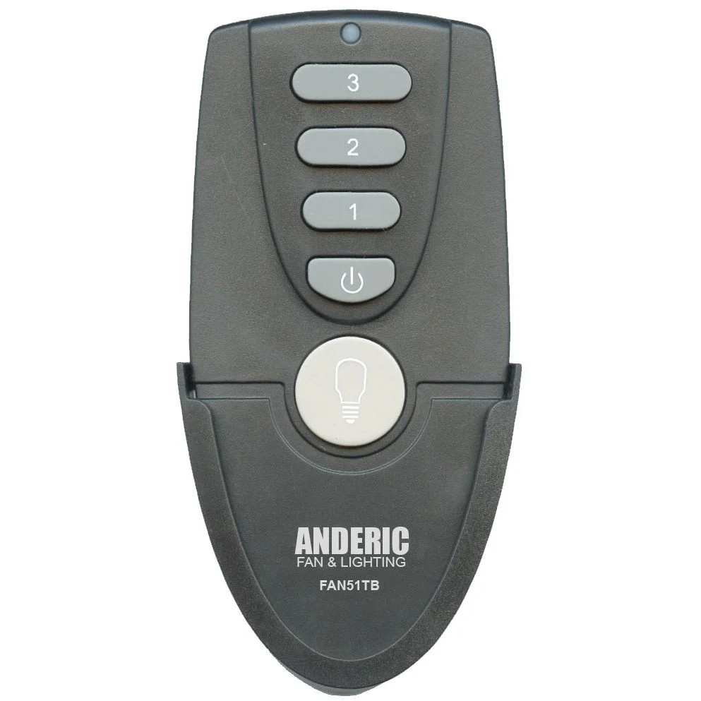 Télécommande noire Anderic FAN51T pour ventilateur de plafond Harbor Breeze